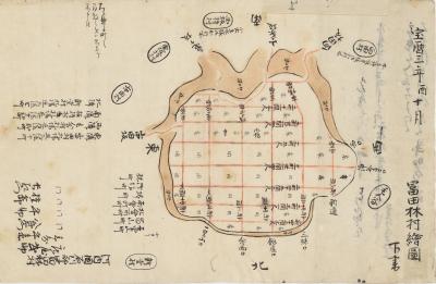 宝暦3年富田林村絵図