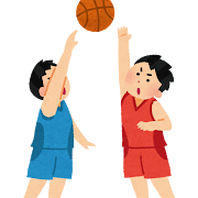 男子バスケットボール部のイラスト