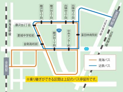 路線バス乗継路線図