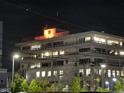 市役所庁舎屋上ライトアップ
