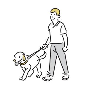 犬の散歩のイラスト