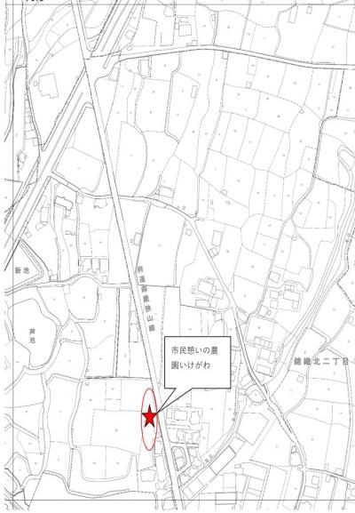 市民憩いの農園いけがわ地図