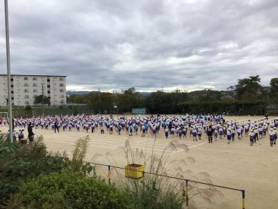 運動会の全体練習