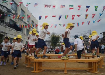 大屋根リングを忍者走りで