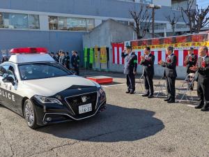 警戒部隊出発見送り風景