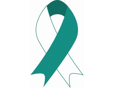 ティール＆ホワイトリボン