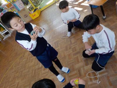 5歳児コマ遊び