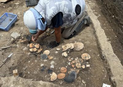 喜志南遺跡の発掘調査風景