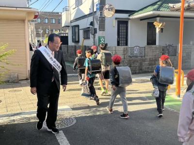 登校視察の風景