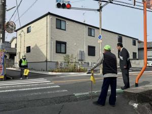 登校視察状況写真