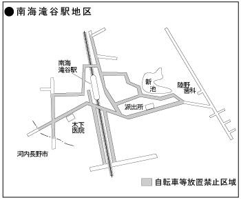 南海滝谷駅地区の画像