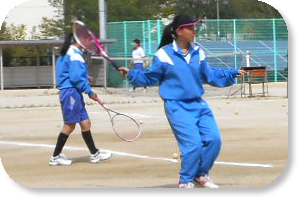 女子テニス部の画像