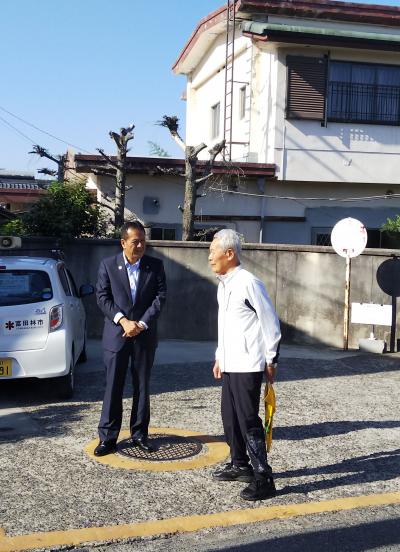 久野喜台小学校区地域見守り活動の様子