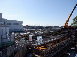 富田林病院建設工事の様子