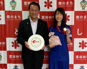 アルティメットU24日本代表泉さんと市長