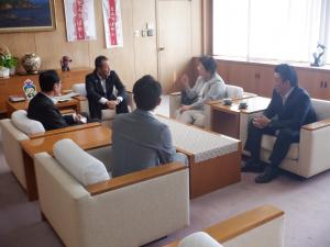 施設長との面会風景