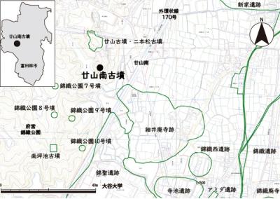 廿山南古墳の位置図