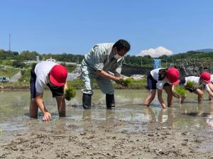 東条小学校田植え