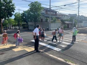 藤沢台小学校区登校視察