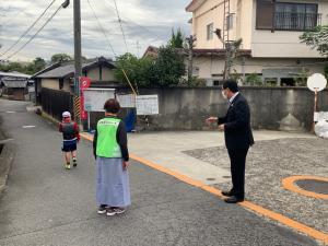 久野喜台小学校区登校視察