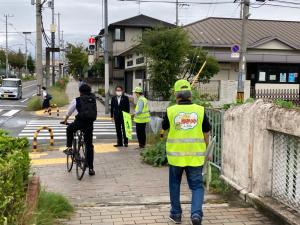 小金台小学校区登校視察