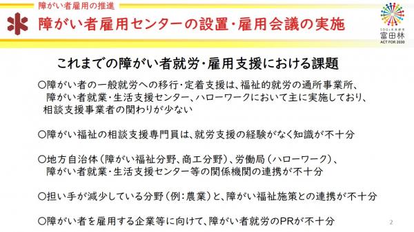 障がい者雇用の推進2