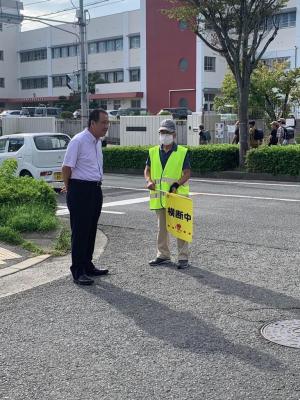 藤沢台小登校視察