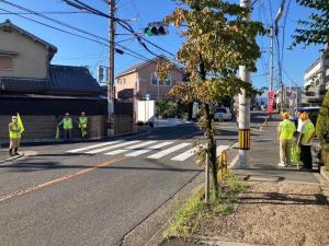 川西小学校登校視察