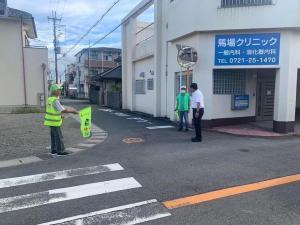 錦郡小学校登校視察