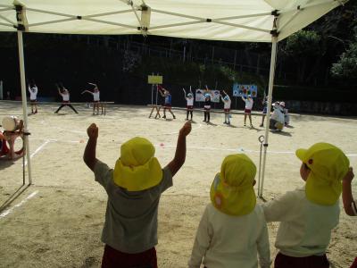 5歳児の竹太鼓